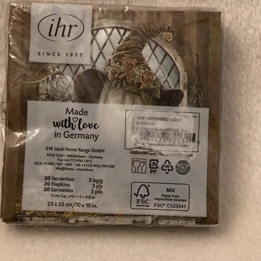 Fall Halloween Beverage Napkins ~ The Witching Hour ~ 20 ct 3 ply ~ Sealed